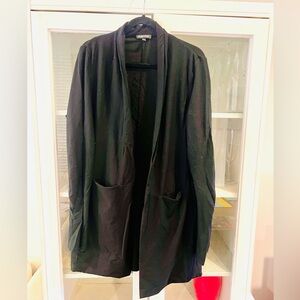 Eileen Fisher open-front blazer black.
